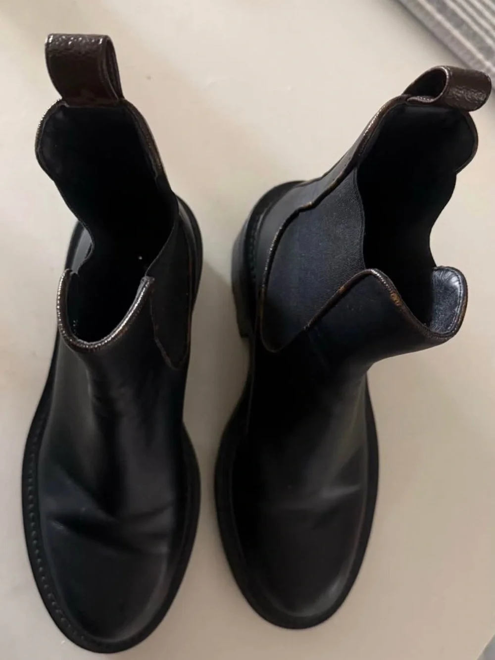 LOUIS VUITTON Calfskin Monogram Beaubourg Ankle Boots size 37.5